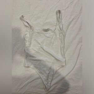 Babaton white bodysuit size L worn 3 times